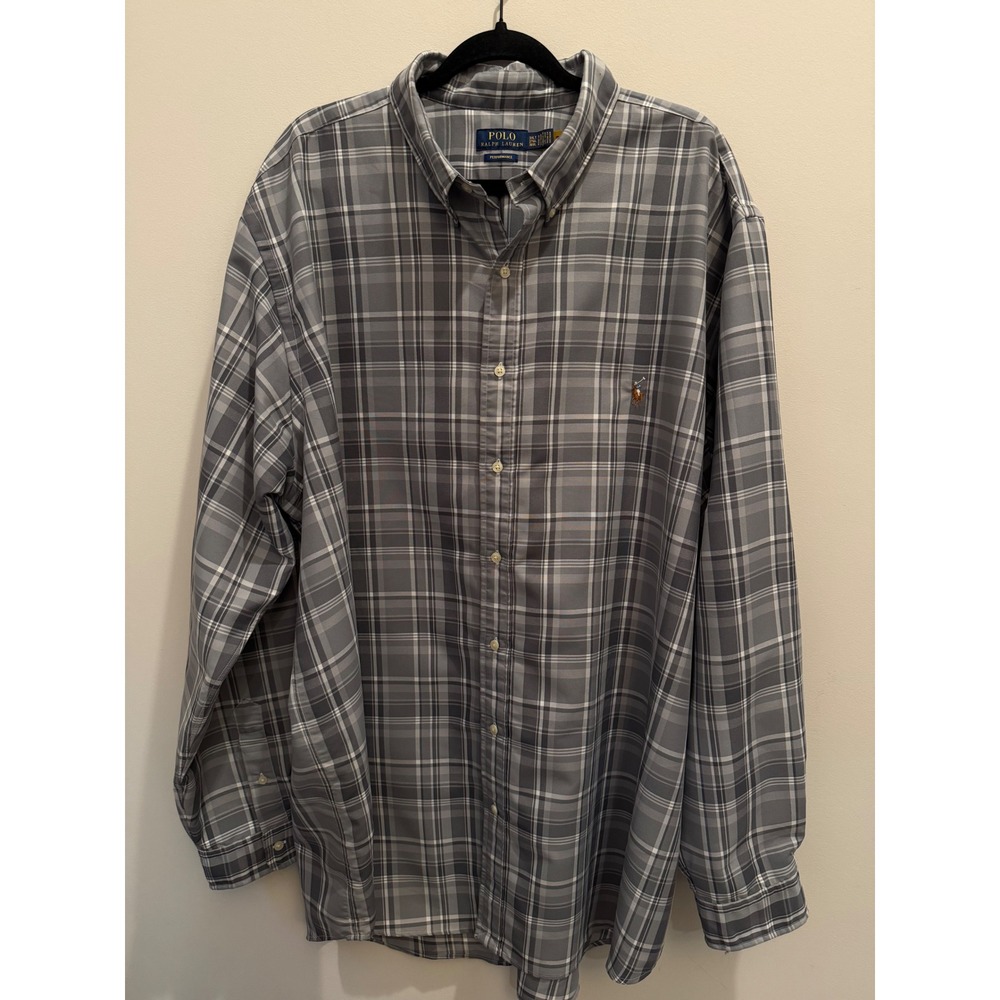 Polo Ralph Lauren Performance 3XLT Men's Plaid Button Down Big & Tall